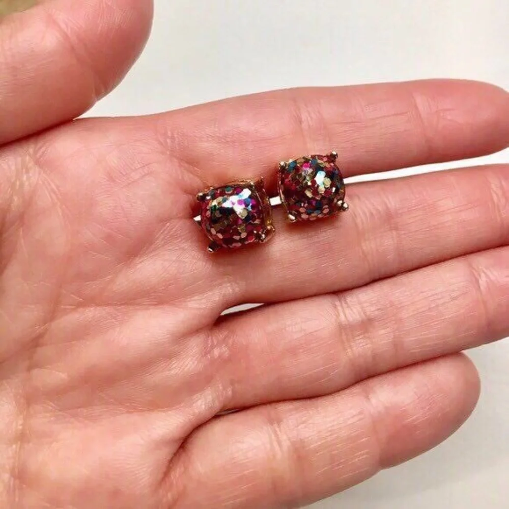 NEW! Multicolor Confetti Glitter Stud Earrings